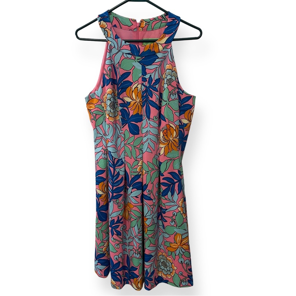Pappagallo Pink and‎ Blue Floral Dress